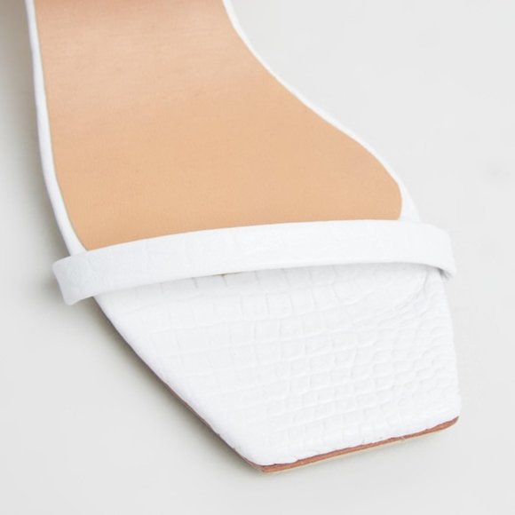 ⚡️James Smith Sirenuse Sandal, White Croc sz 38 - Picture 4 of 7